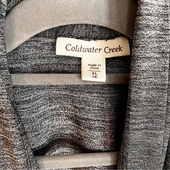 Coldwater Creek Waterstone Tie Front Vest Cardigan Gray Women’s Size… - Picture 4 of 7